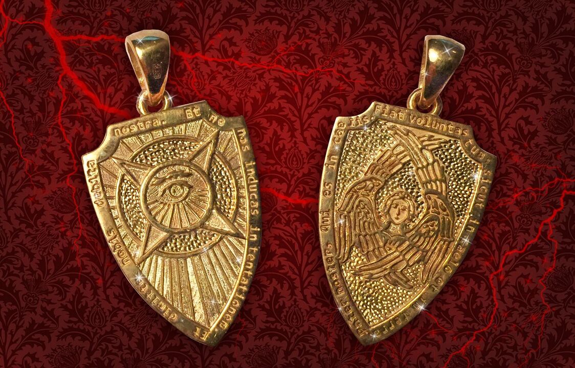 štítový amulet pro bohatství a štěstí